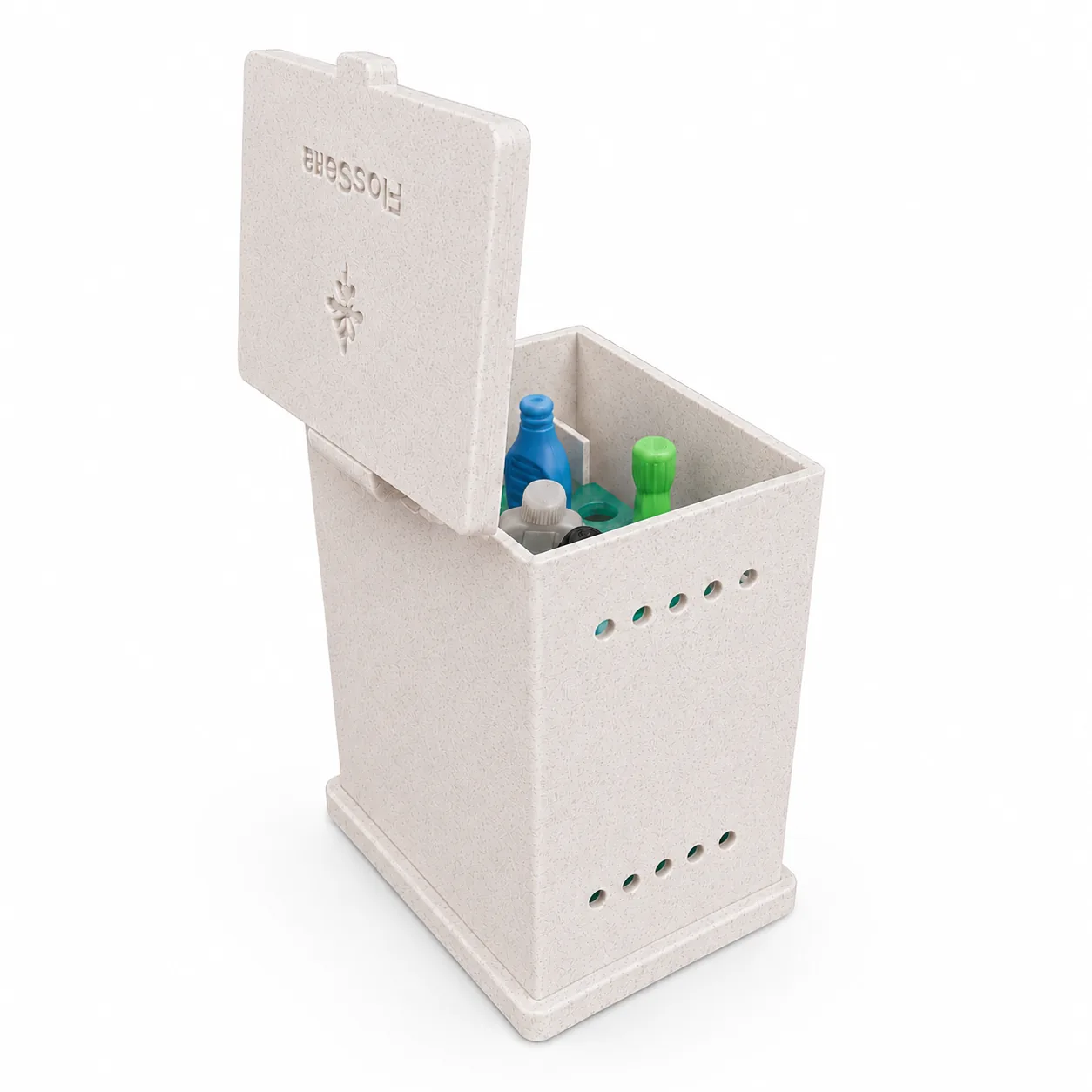 FlosSafe interdental brush holder in marble finish